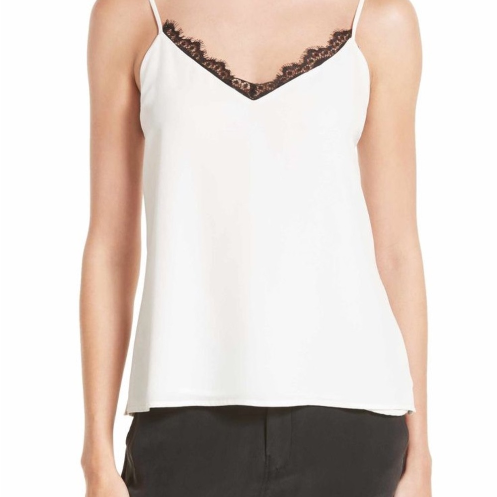 LAGENCE white silk cami